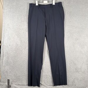 Calvin Klein Suit Pants Men's 35 Malbin Navy Textured Wool New